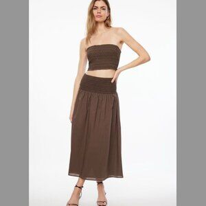 Dynamite Smocked Tube Top / Maxi Skirt Set (M)